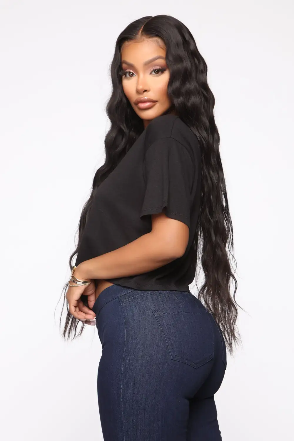 Leslie Cropped Tee - Black