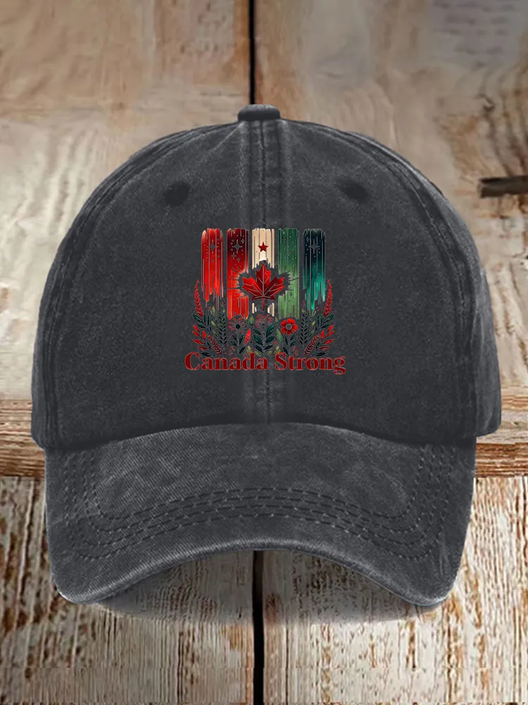 Men And Women'S We Are Canada Strong Print Baseball Cap Pattern Printing