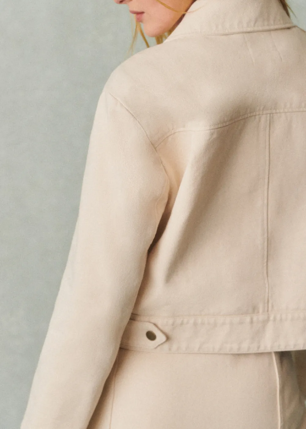 Apricot Short Denim Jacket