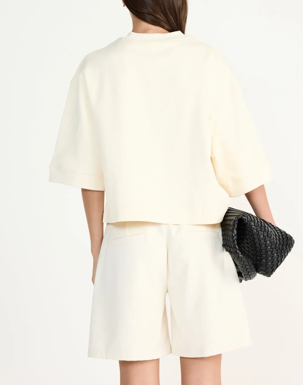 Solid Color Basic Loose Short Sleeves