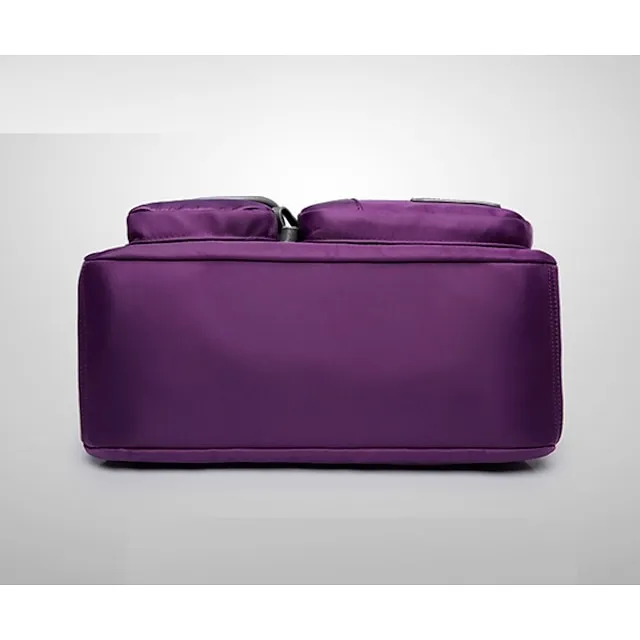 Women's Nylon PU Leather Office & Career Zipper Black Red Blue