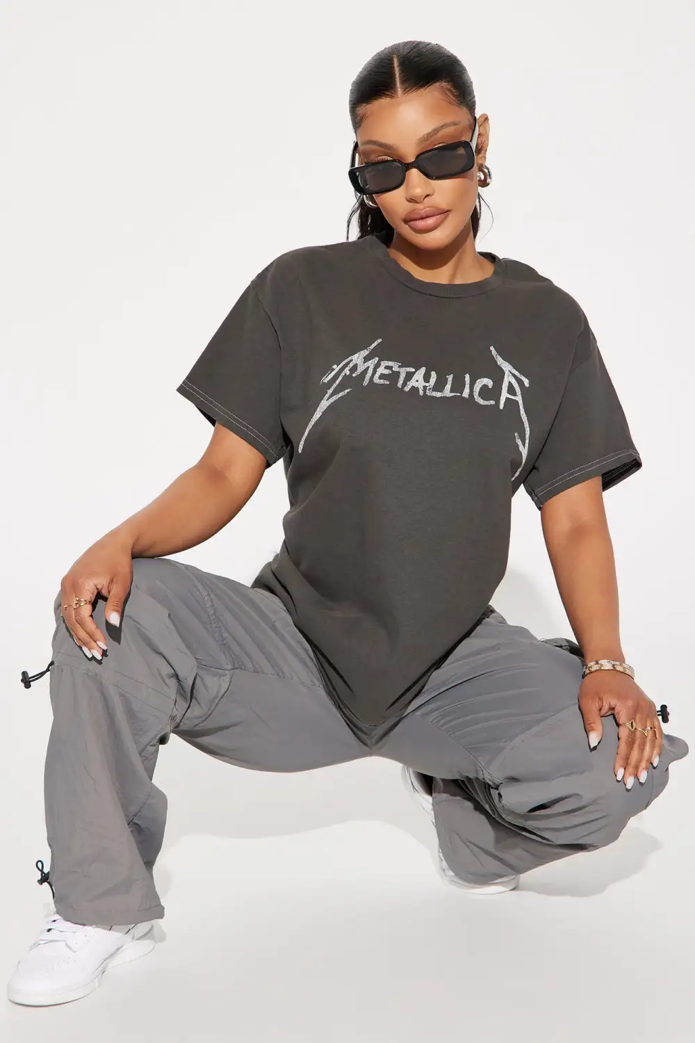 Metallica Front And Back Graphic Tee - Charcoal