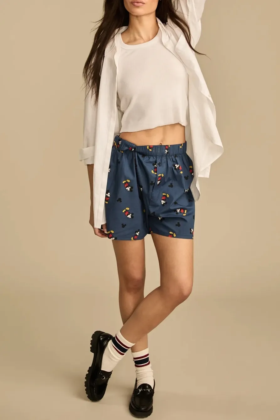Elastic Waist Mickey Friends Printed Short