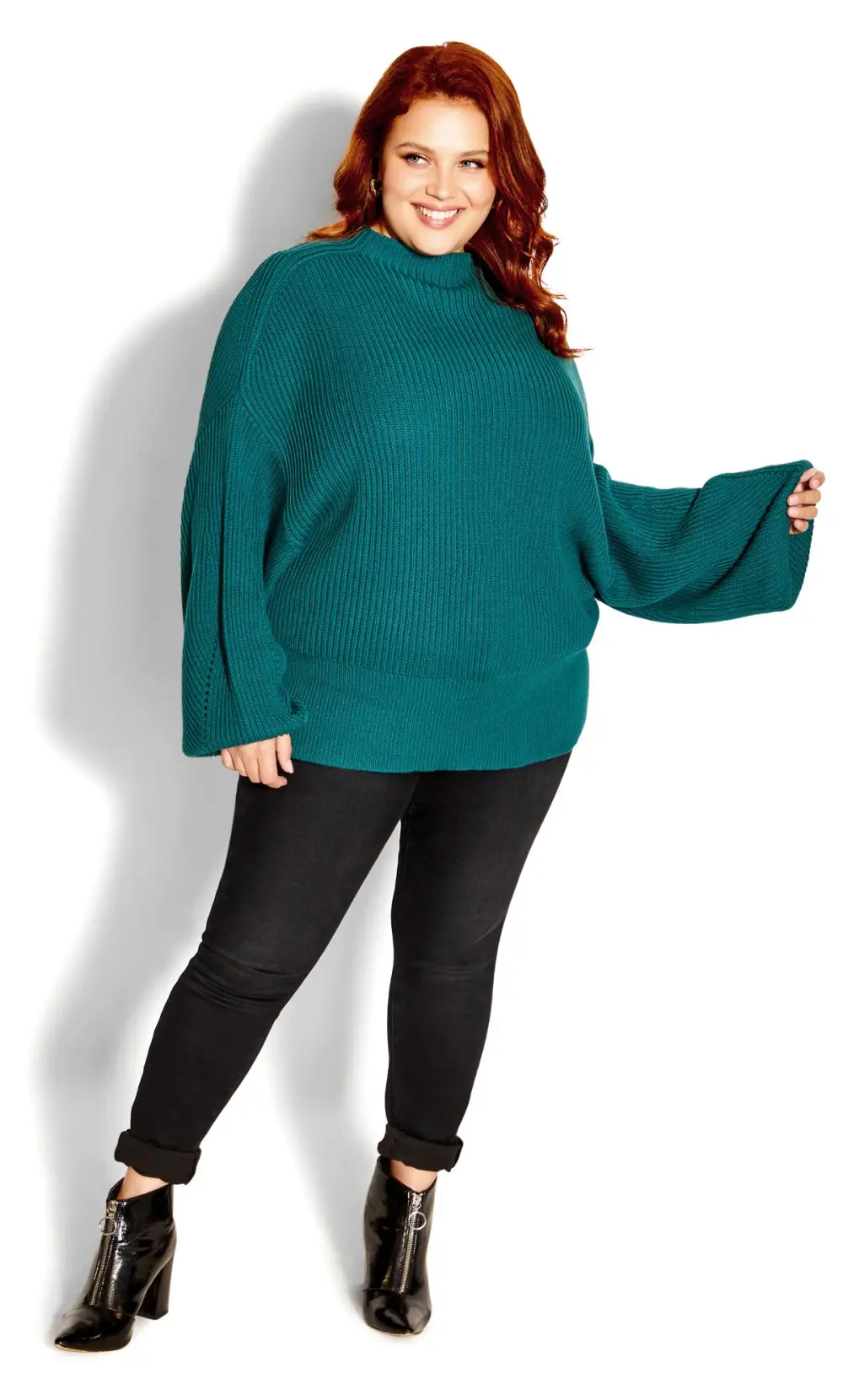 Evans Teal Blue Knitted Jumper