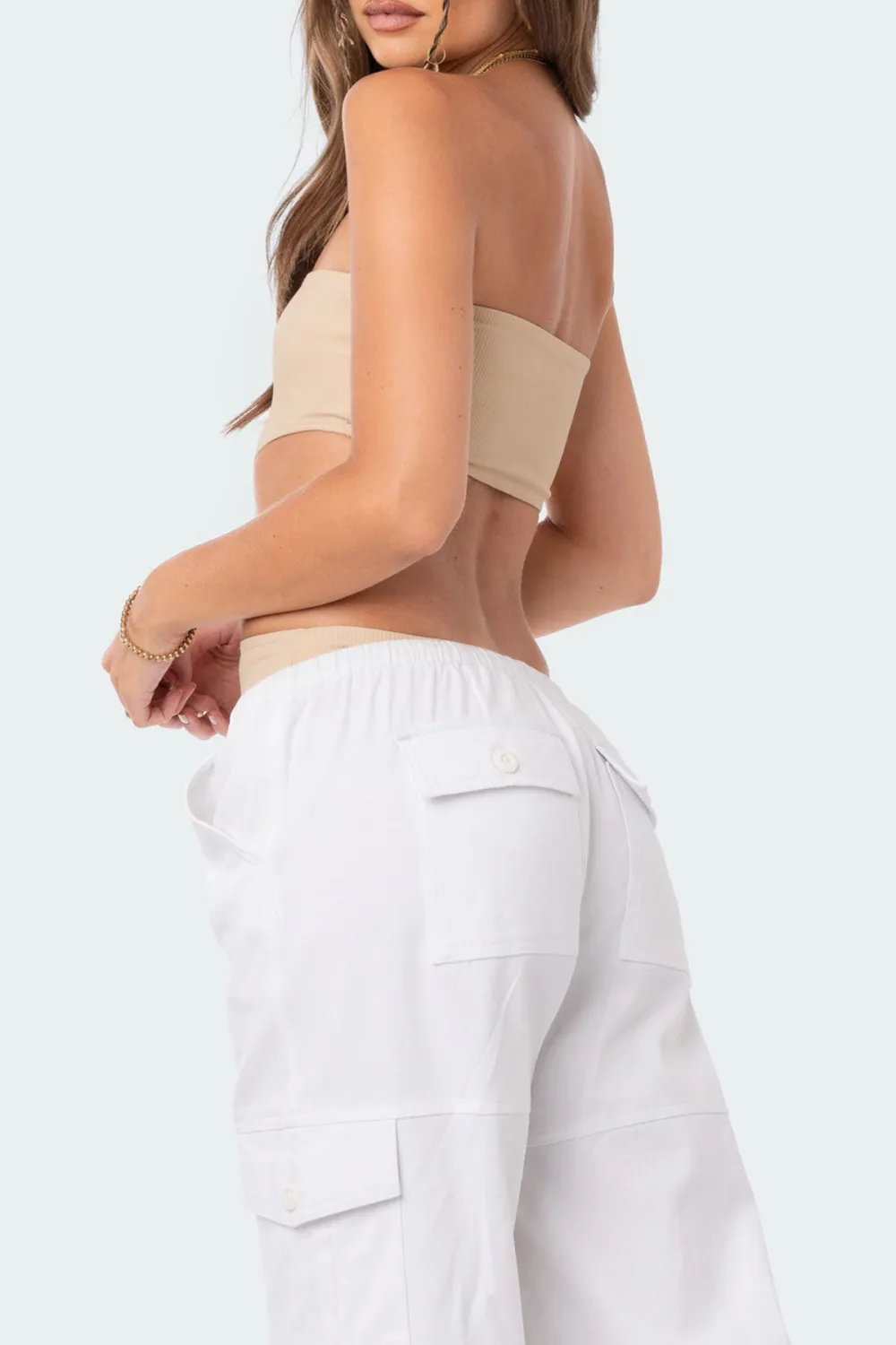 Tube Top Ribbed Cut Out Bodysuit