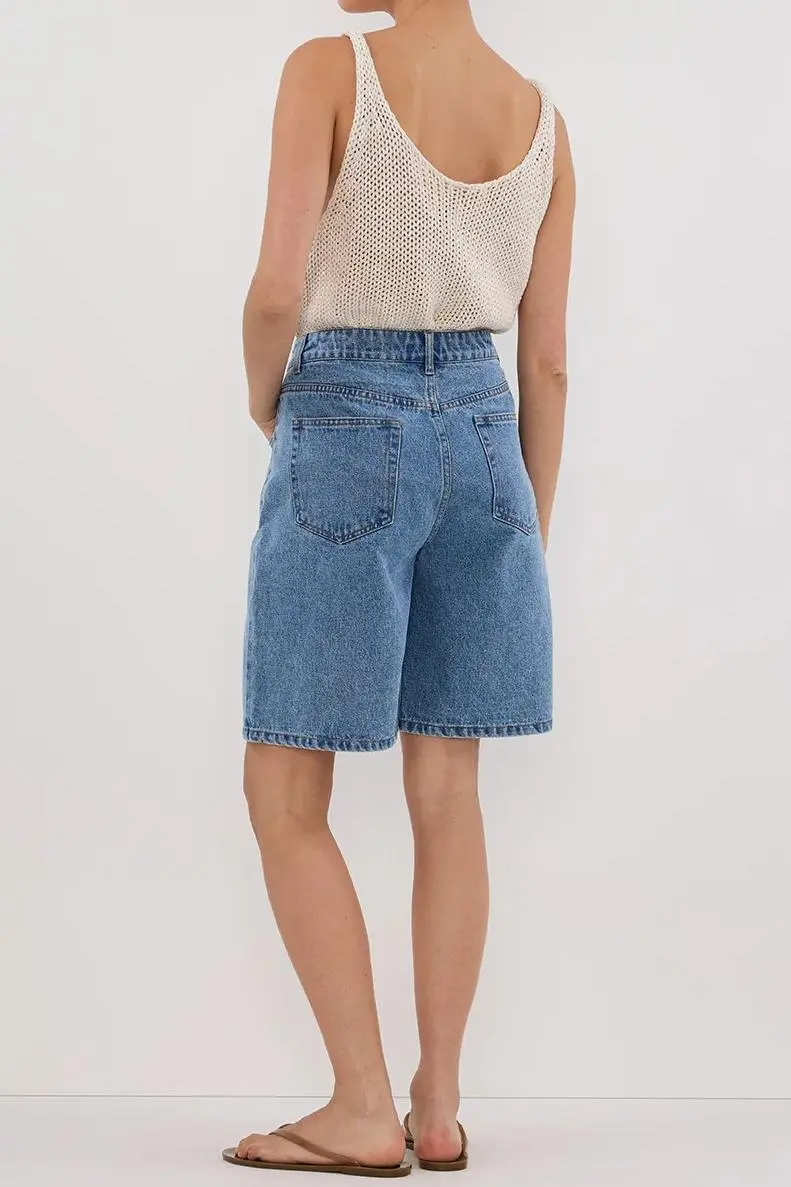 BLUE BERMUDA DENIM SHORT