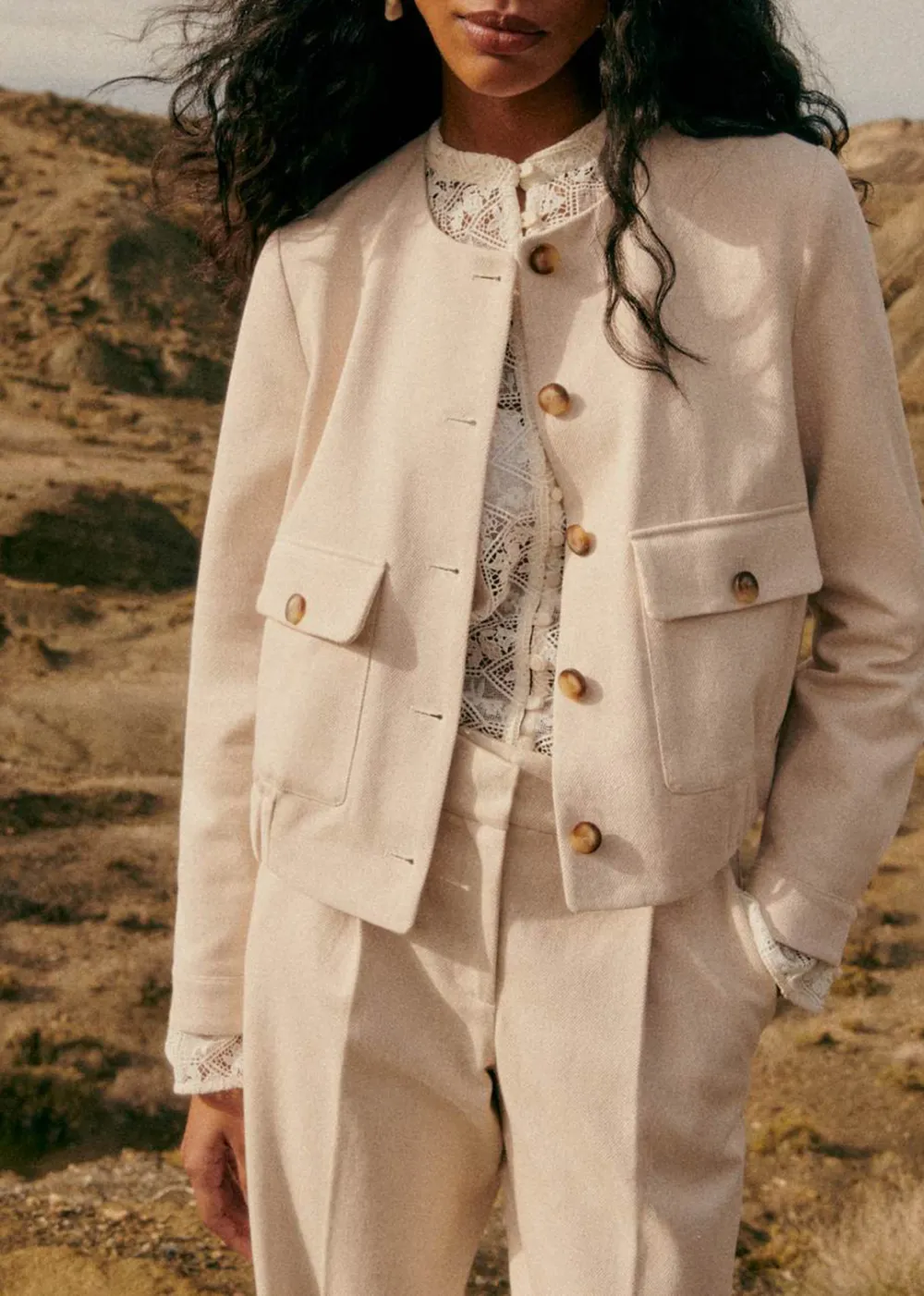 Plain Long Sleeve Jacket