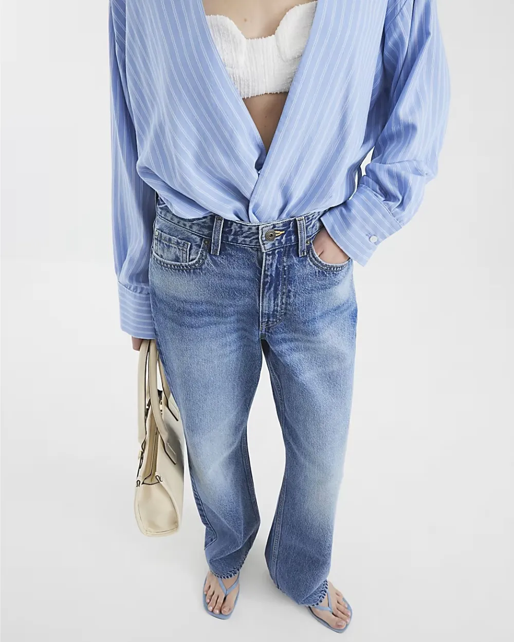 Pure Cotton Multi-Pocket Practical Versatile Jeans