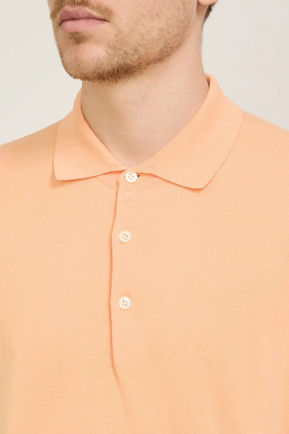 Knit Polo 12G Orange