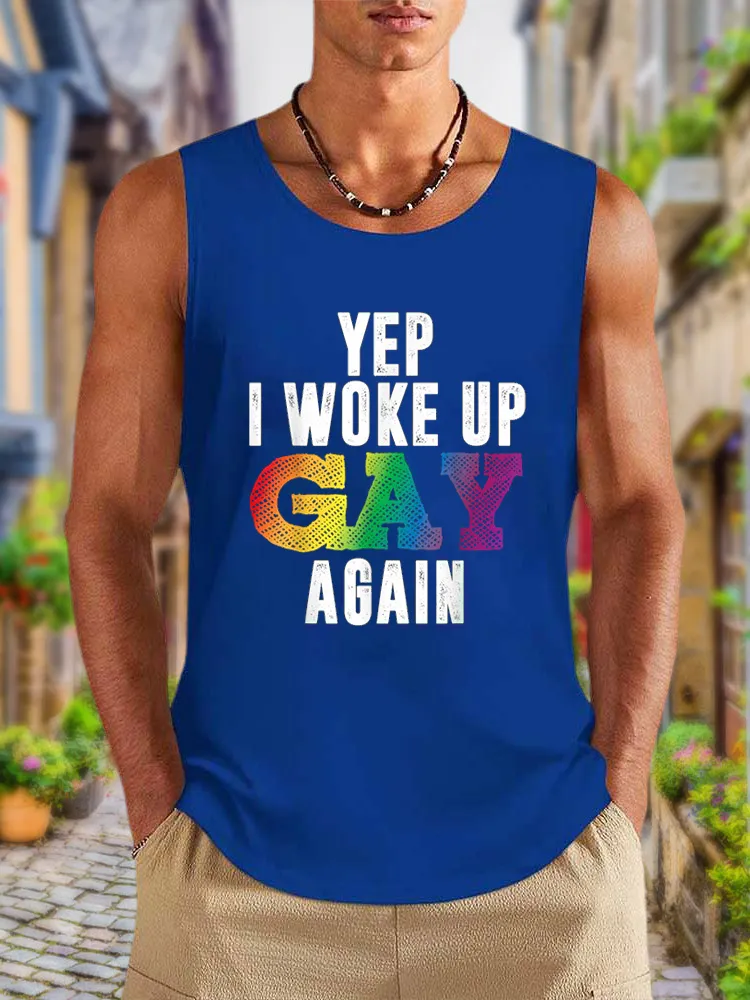 Men'S Vests Woke Up Gay Pride Rainbow Queer Gay CSD Party LGBTQ
