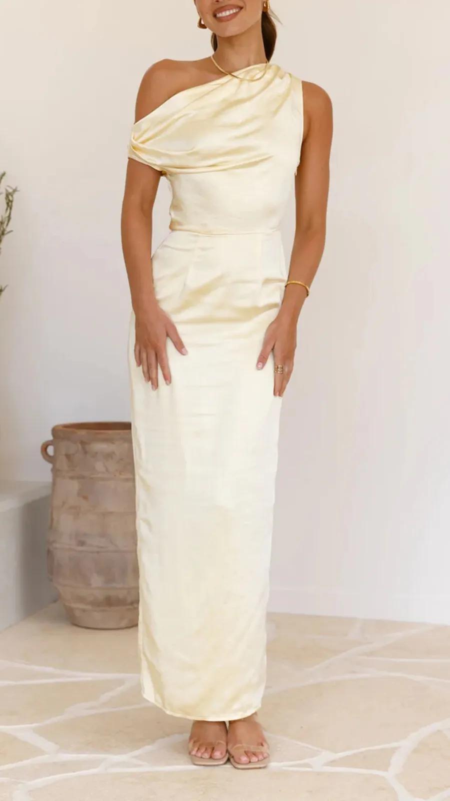 Off Shoulder Design Maxi Dress