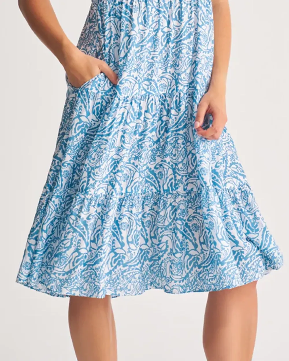 Printed Tier Dress