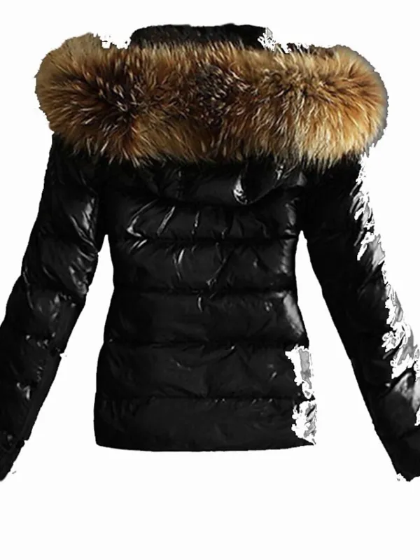 Women's Winter Jacket Winter Coat Parka Warm Breathable Outdoor Daily Wear Going out Pocket Fur Collar Zipper Hoodie Active Fashion Comfortable Street Style Solid Color Regular Fit Outerwear Long