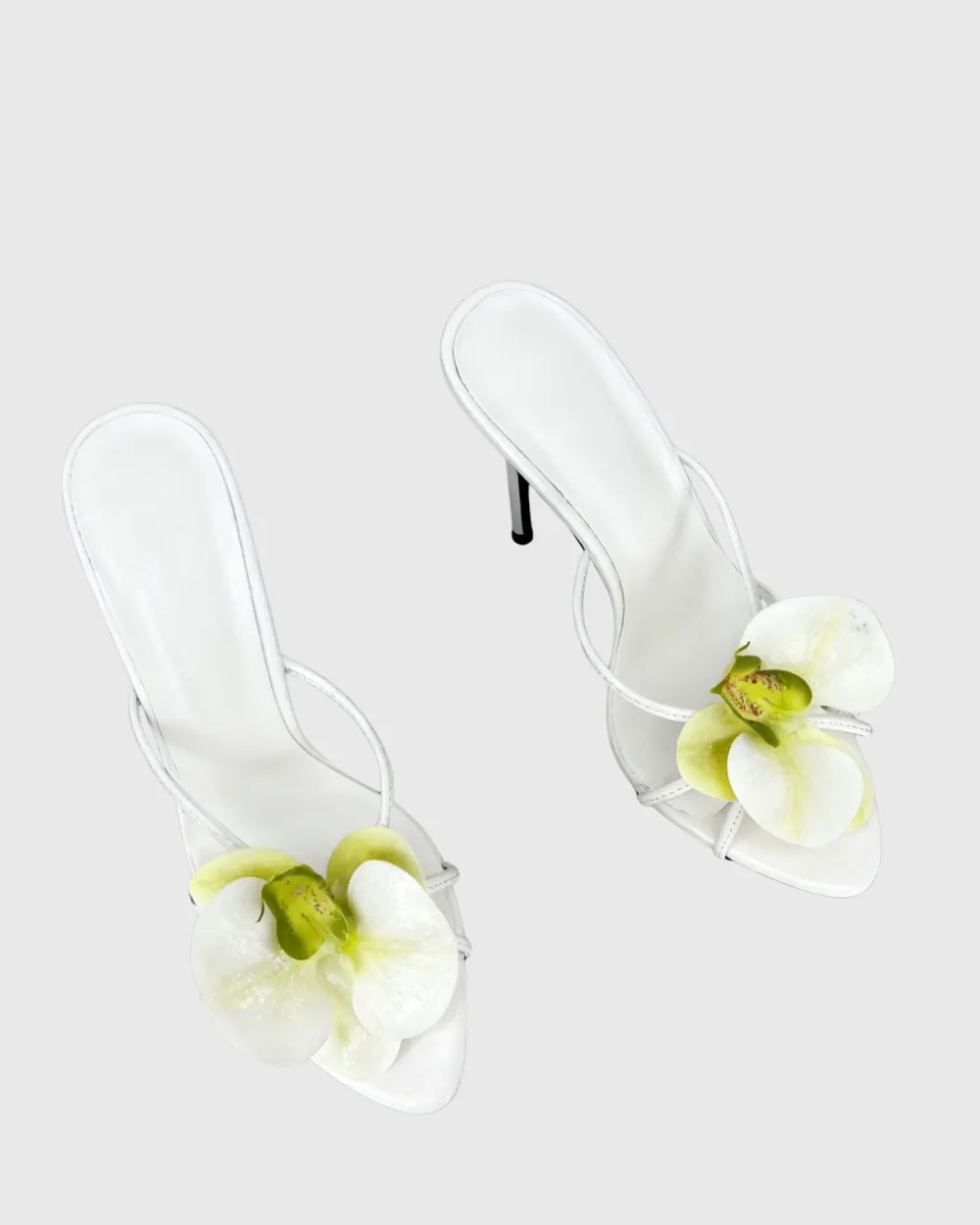 Flower Mules in White