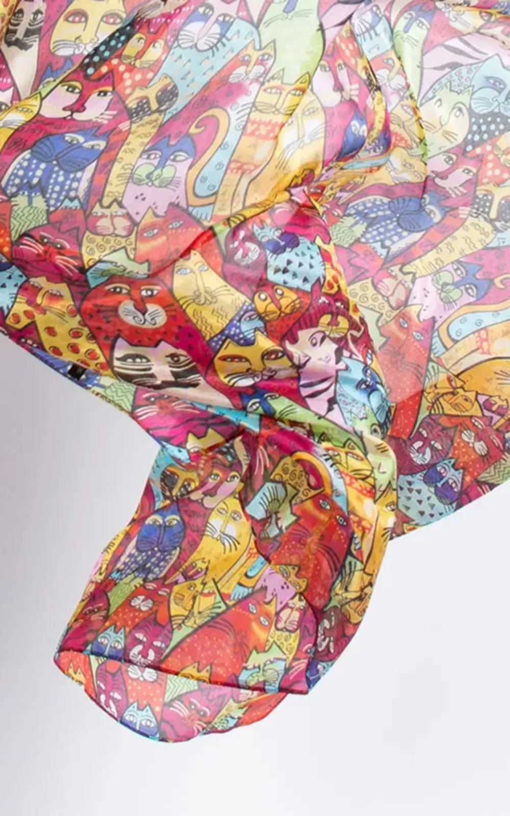 Cartoon Art Print Silk Scarf