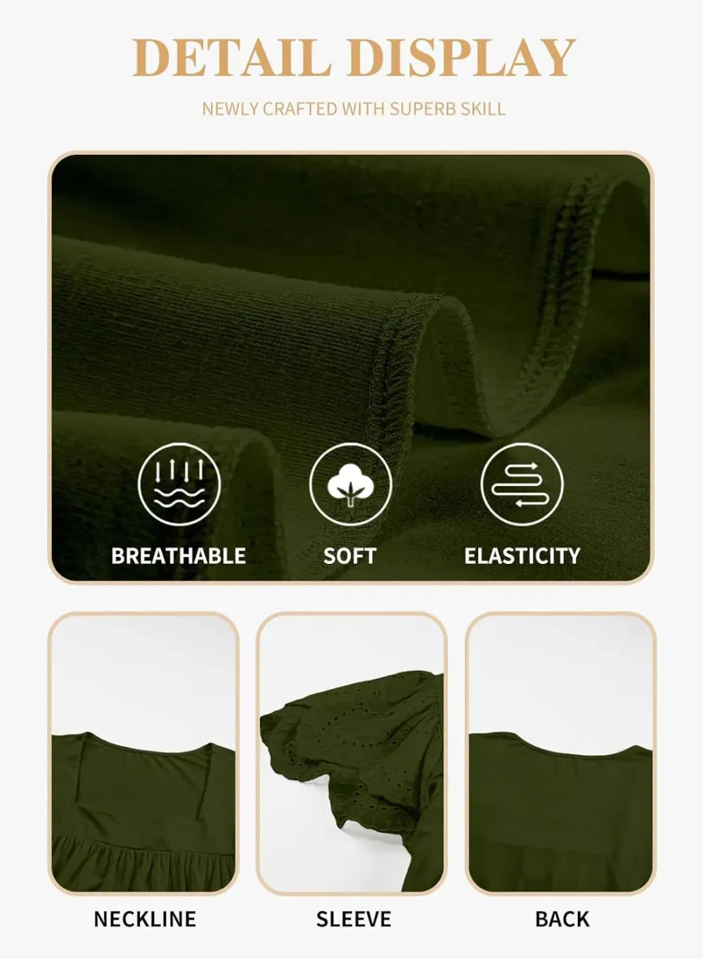 Eytino Womens Plus Size Tops Ruffle Short Sleeve Square Neck Summer Loose Casual Tee Shirts(1X-5X)