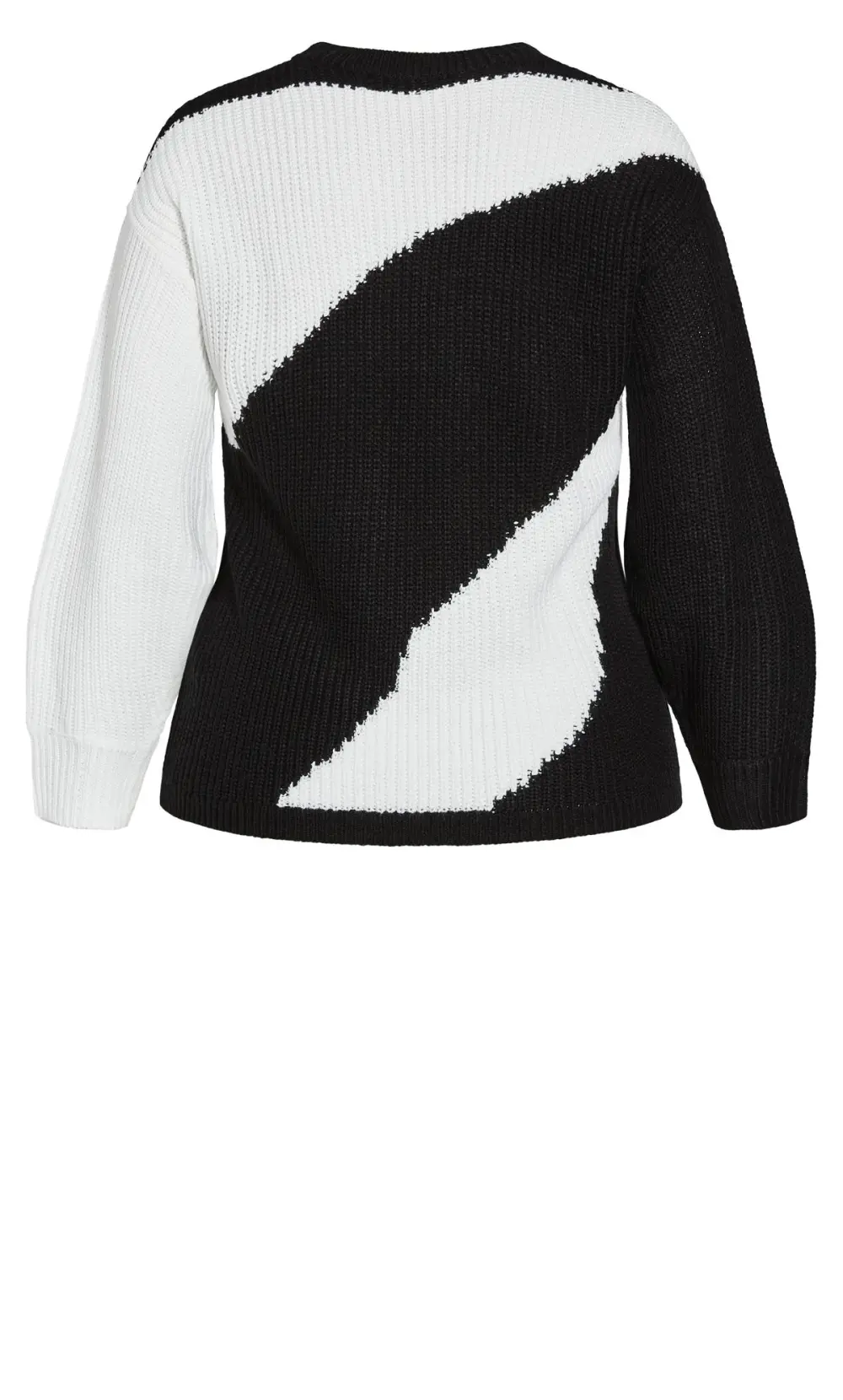 Evans Black Mono Colour Block Jumper