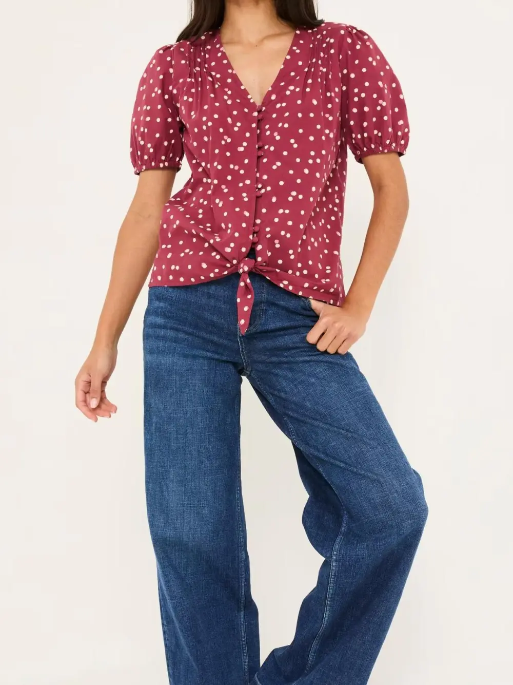 Burgundy Red Savannah Blouse