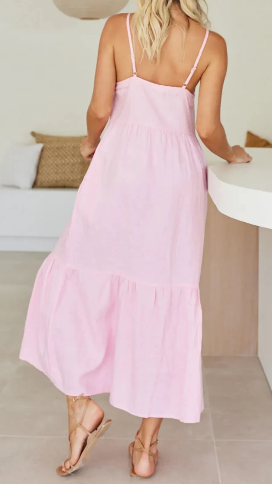 Loose Fluffy Long Suspender Dress