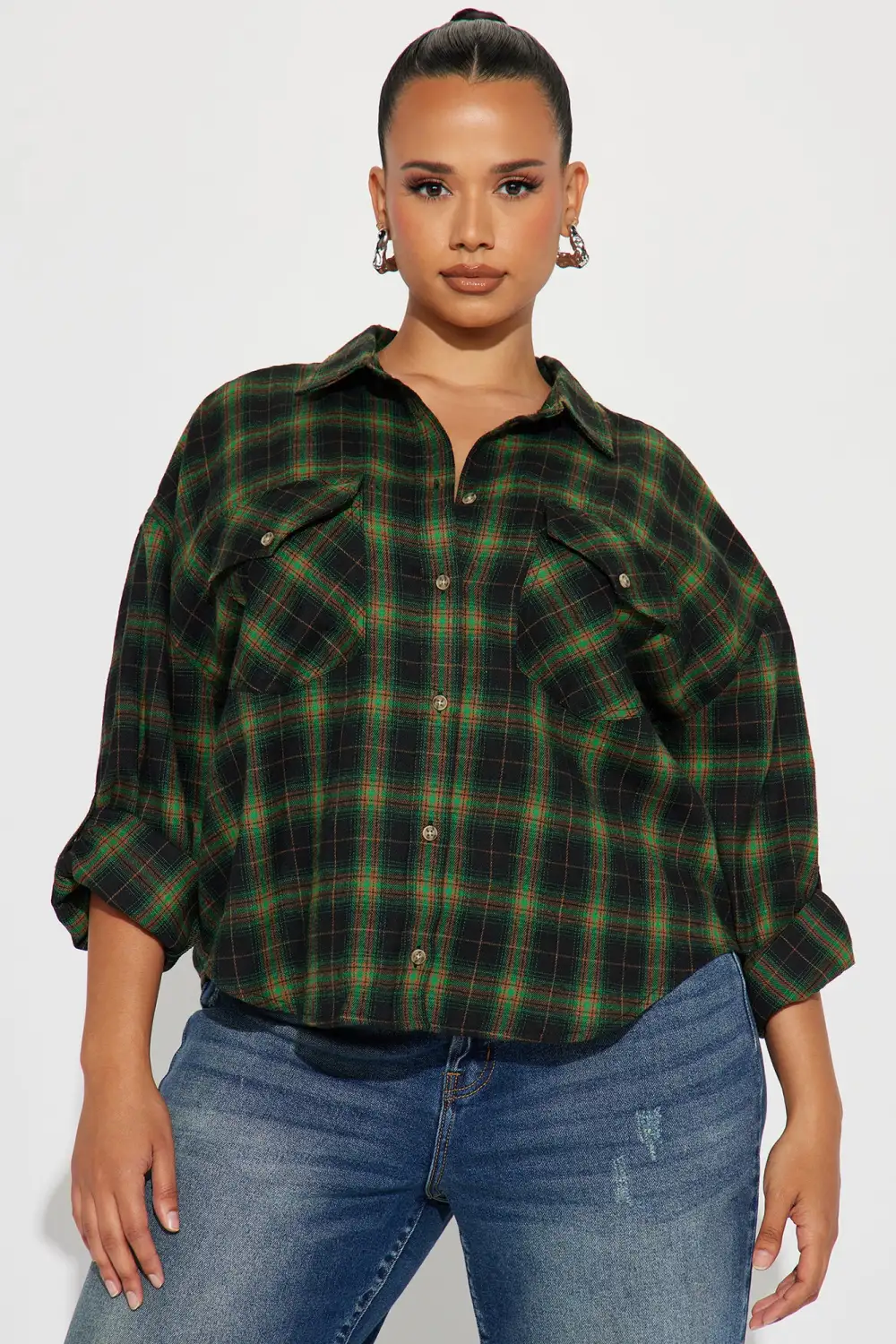 Elliot Plaid Shirt - Green/combo
