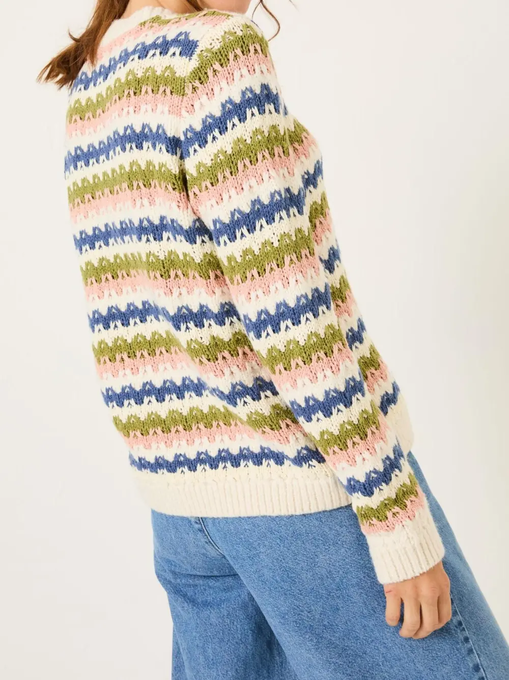 Blue Jayne Knitted Pattern Jumper