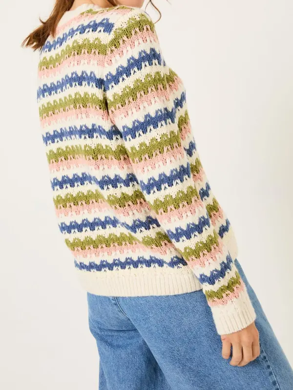 Blue Jayne Knitted Pattern Jumper