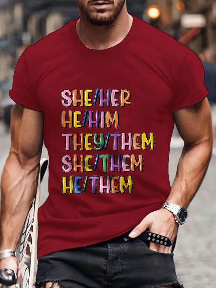Men'S She/Her He/Him They/Them She/Them He/Them T-Shirt