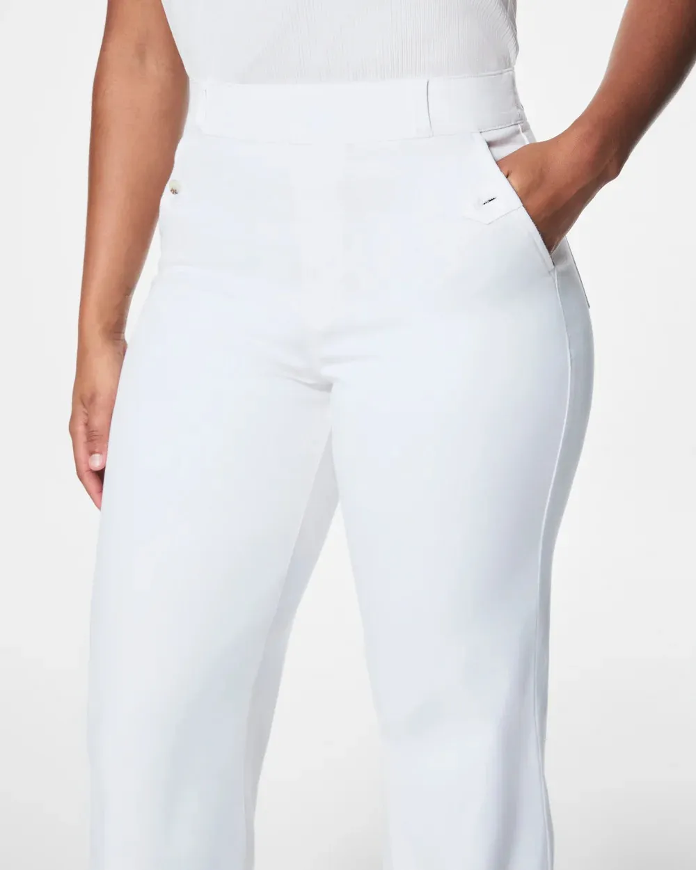 Bright White Cropped Pant