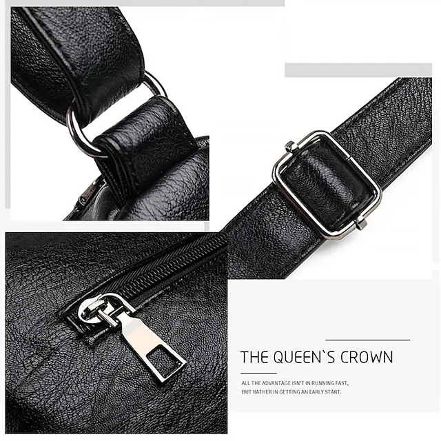 Women's Crossbody Bag Shoulder Bag Hobo Bag PU Leather Outdoor Daily Holiday Zipper Large Capacity Waterproof Lightweight Solid Color 1077 brown 1077 purple 1077 red