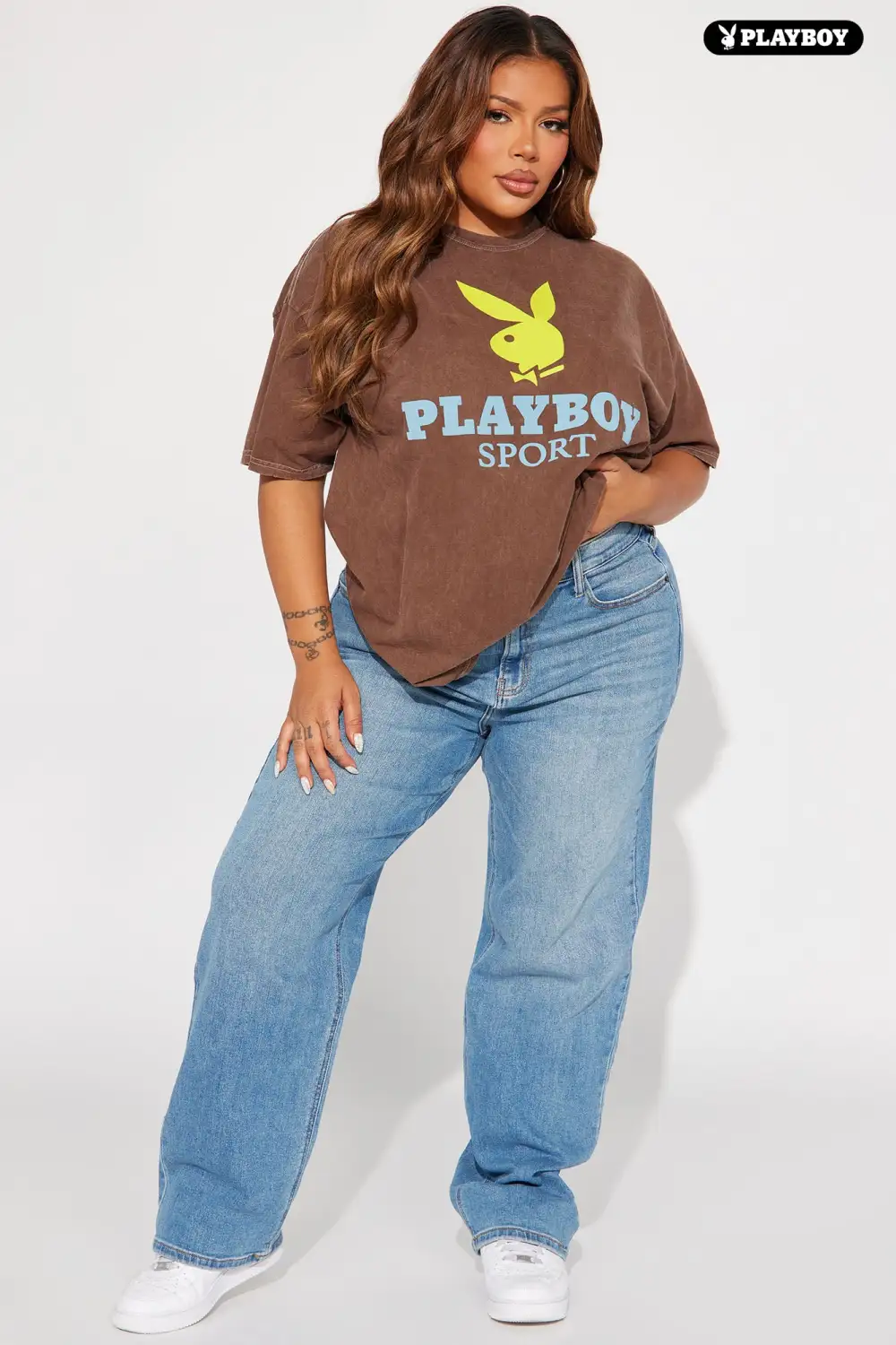 Playboy Sport Washed Tshirt - Brown
