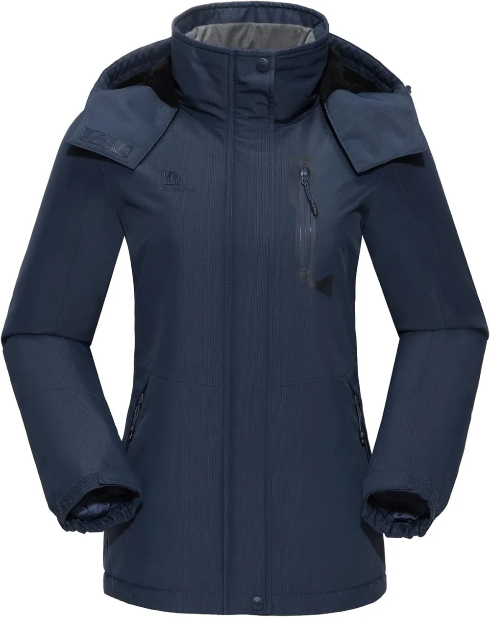 Women's Waterproof Mountain Ski Snow Jacket with Fleece Outdoor Windproof Raincoat Hooded for Fall and Winter