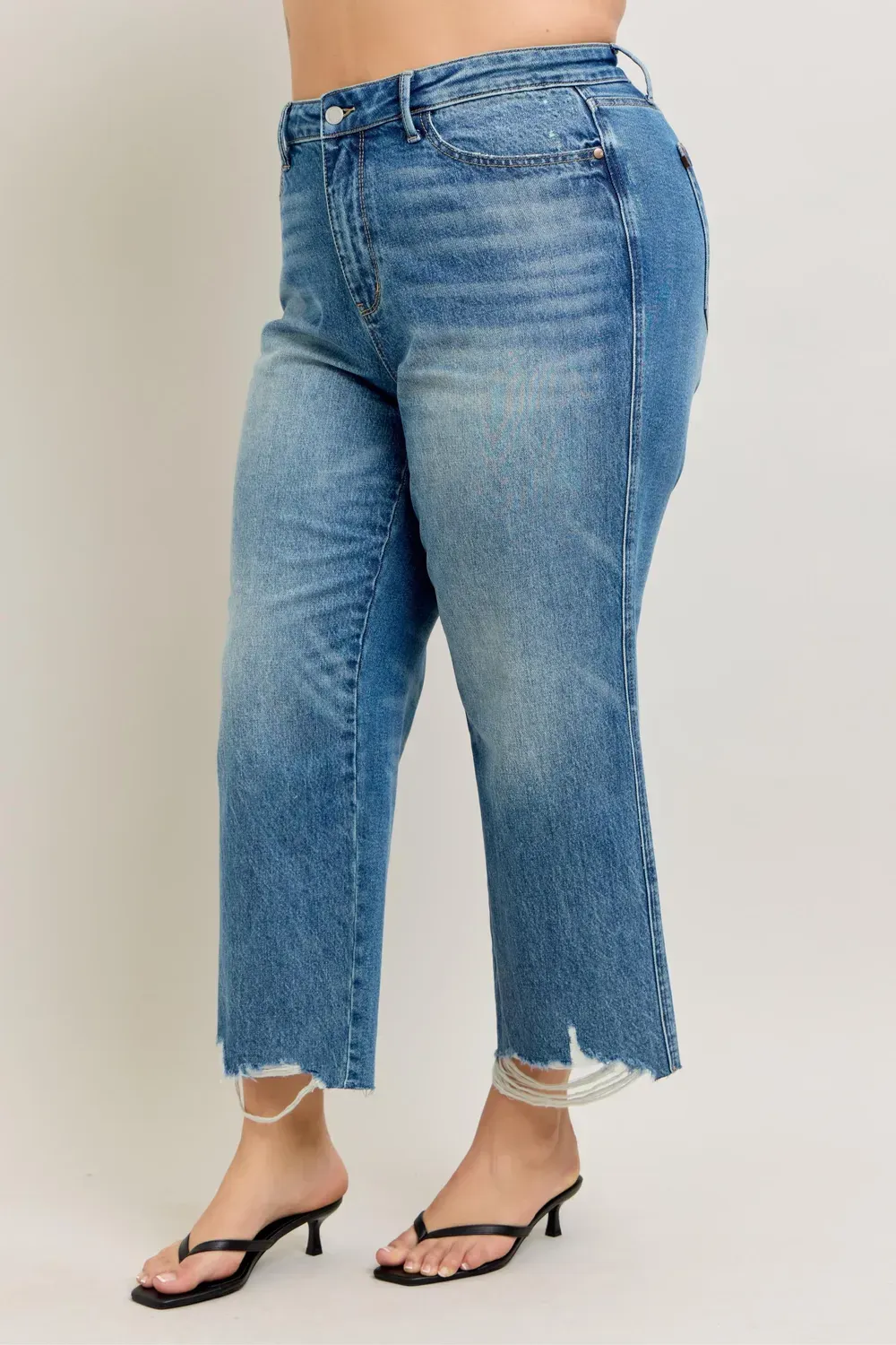 Soft And Breathable Simple Slim-Fit Blue Trousers