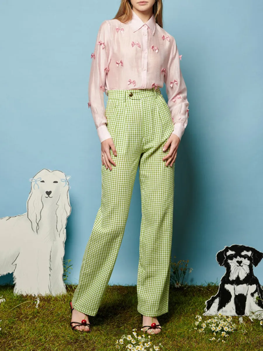 Casual Style Bow Shirt