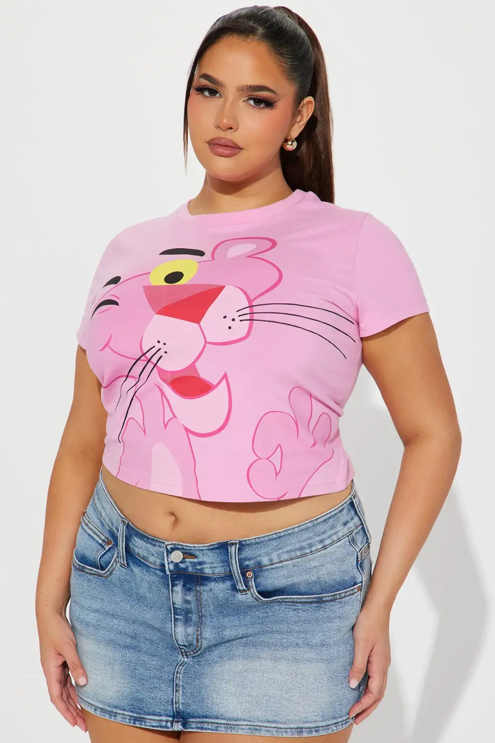 Pink Panther Fitted Tee - Pink