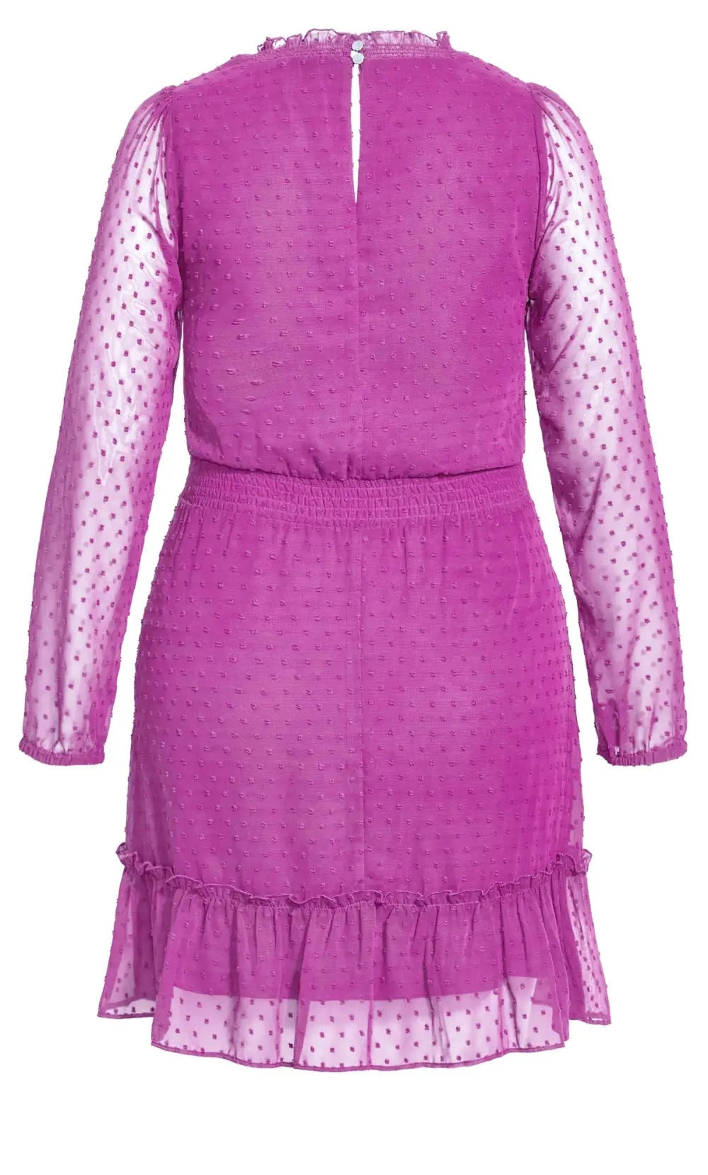 Evans Purple Dobby Tiered Dress