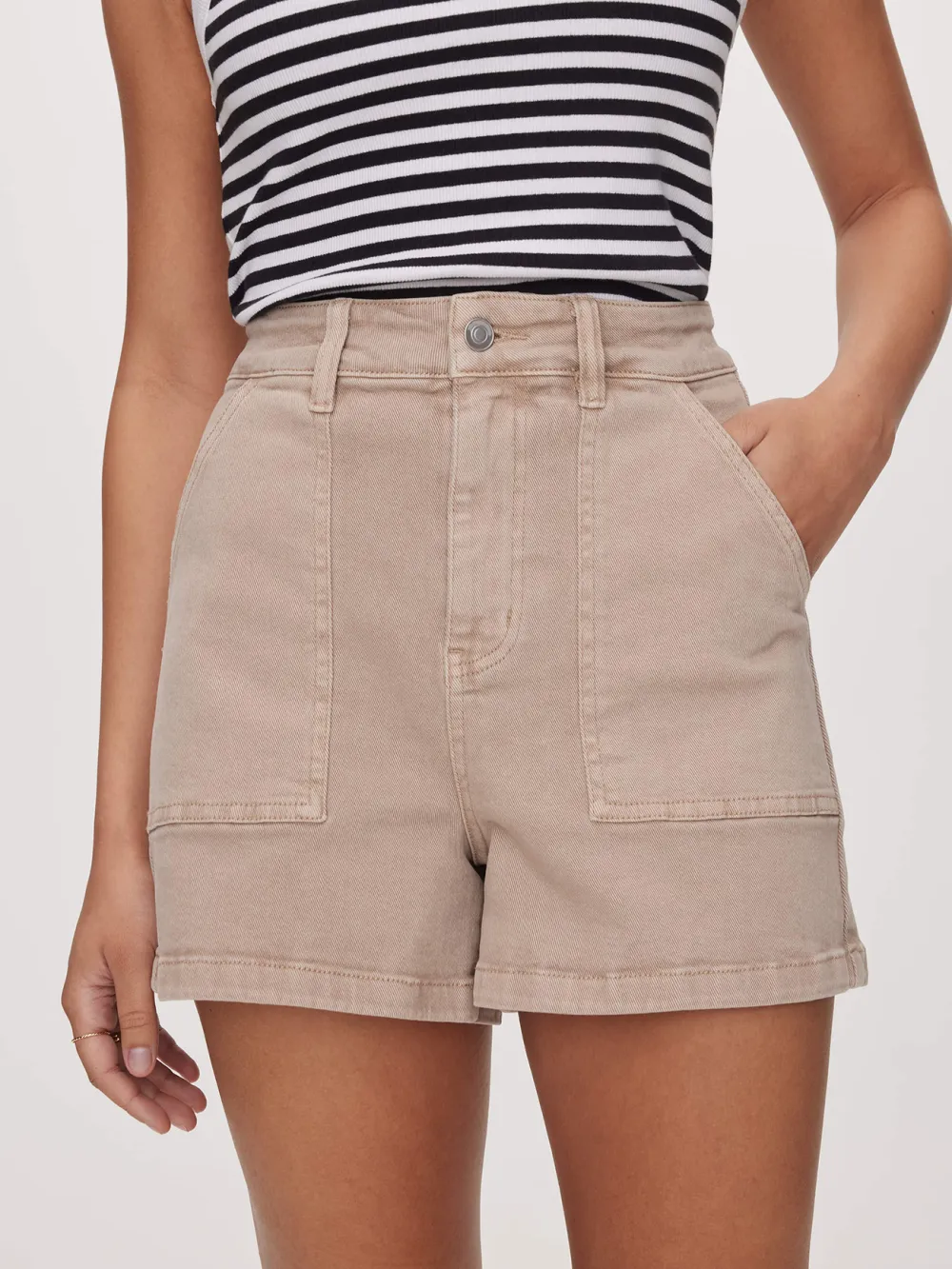 Regular Cotton Mid Trousers