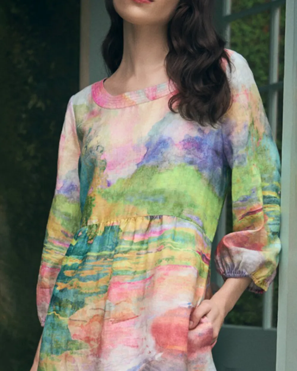 Printed Linen Tunic
