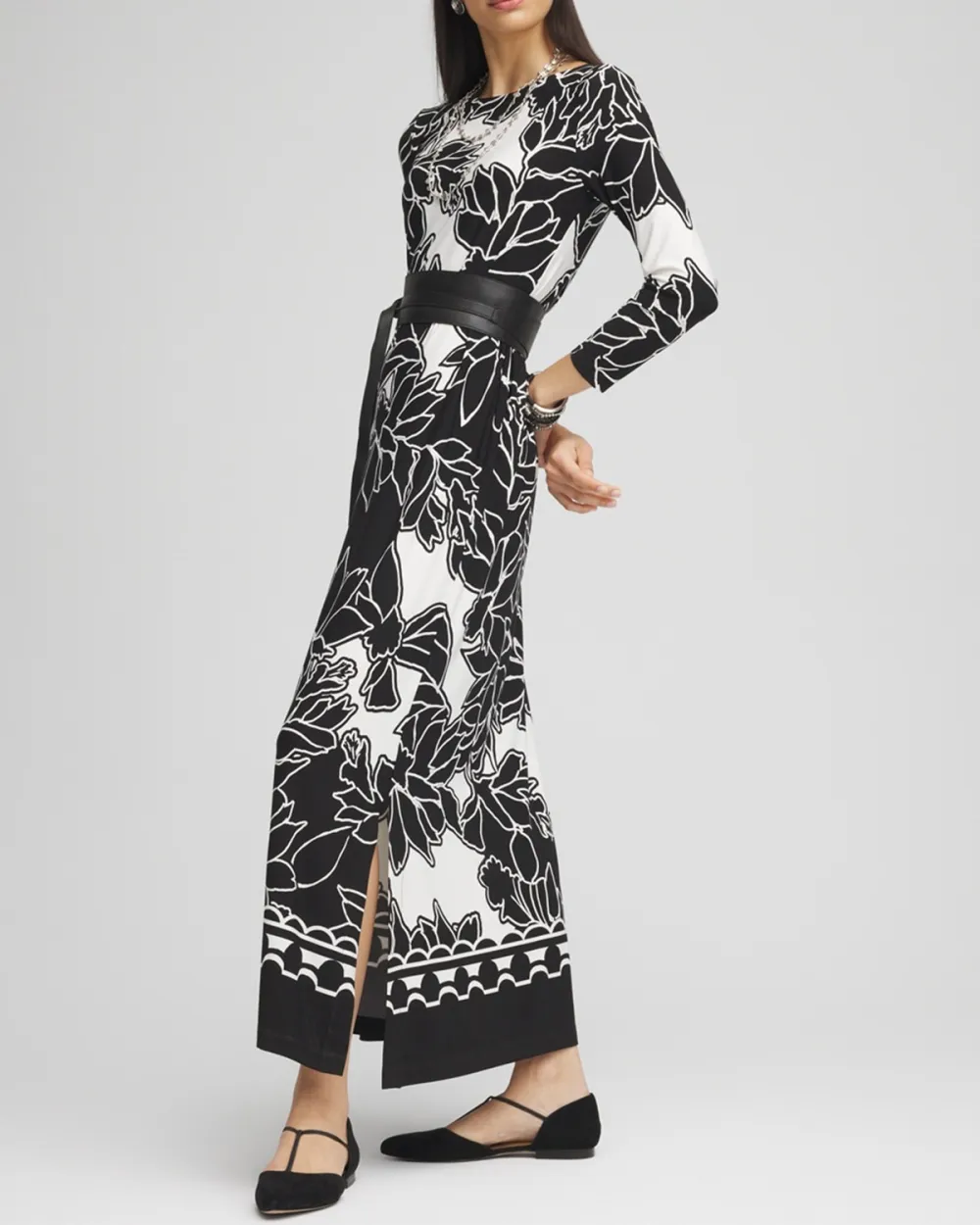 Floral Print Jersey Maxi Dress