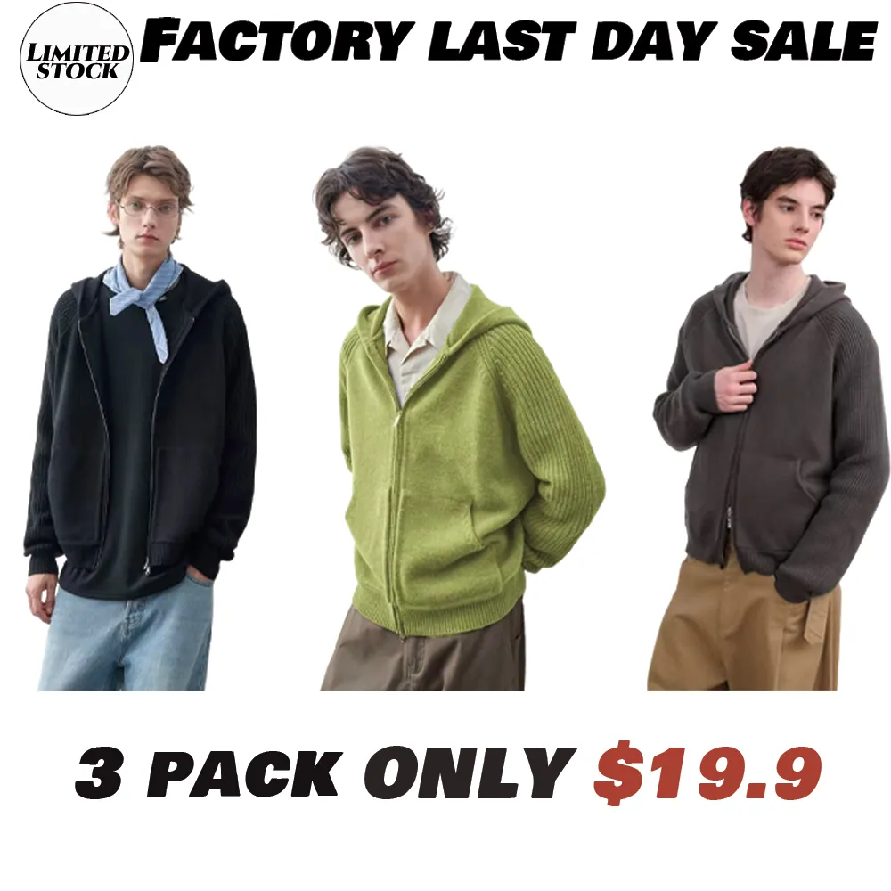 Multi-Color Anti-Pilling Loose And Simple Hooded Knitted Cardigan Sweater 2026, Fashionable, Trendy, Casual, Unisex, Versatile, And Preppy Style.