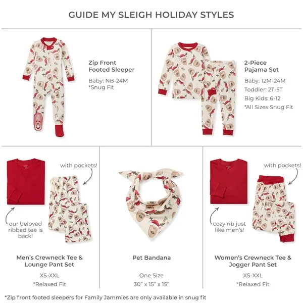 Home Sweet Home Organic Cotton Matching Family Pajamas