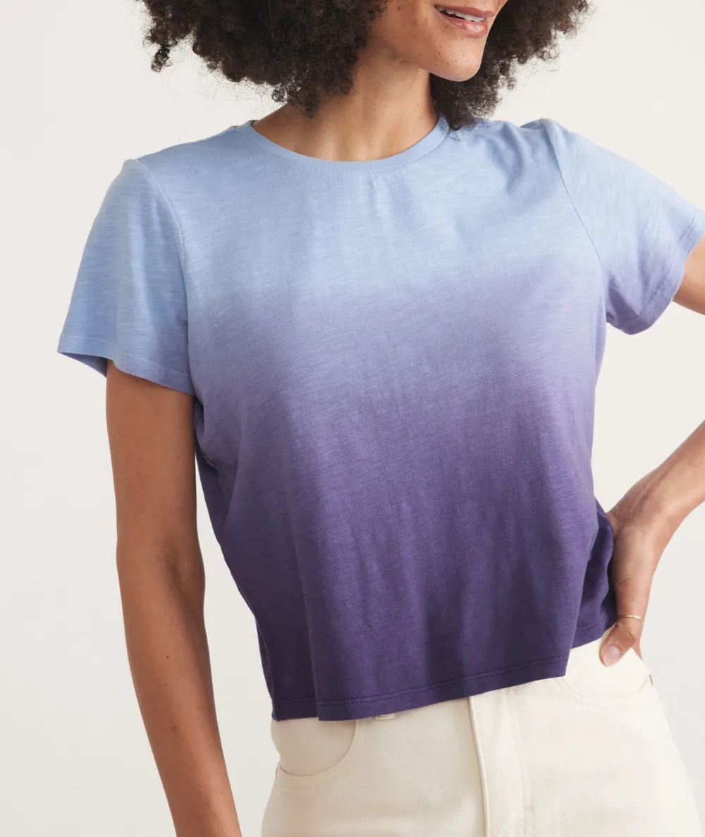 Short Sleeve Ombre Effect Top