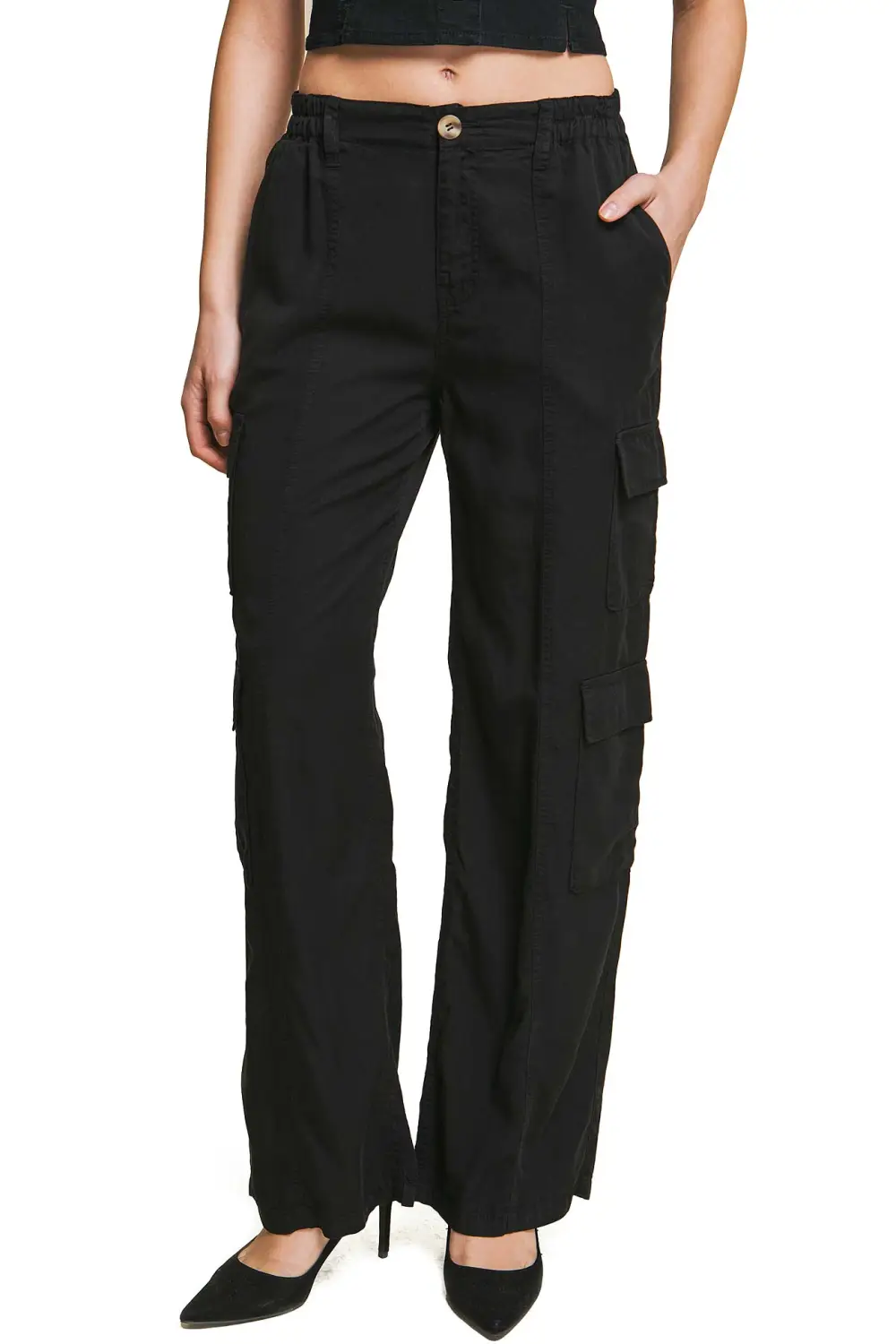 Mid Rise Cargo Pants