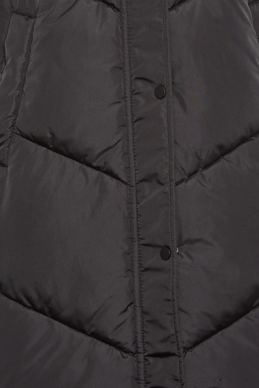 LTS Tall Black Quilted Longline Hooded Gilet