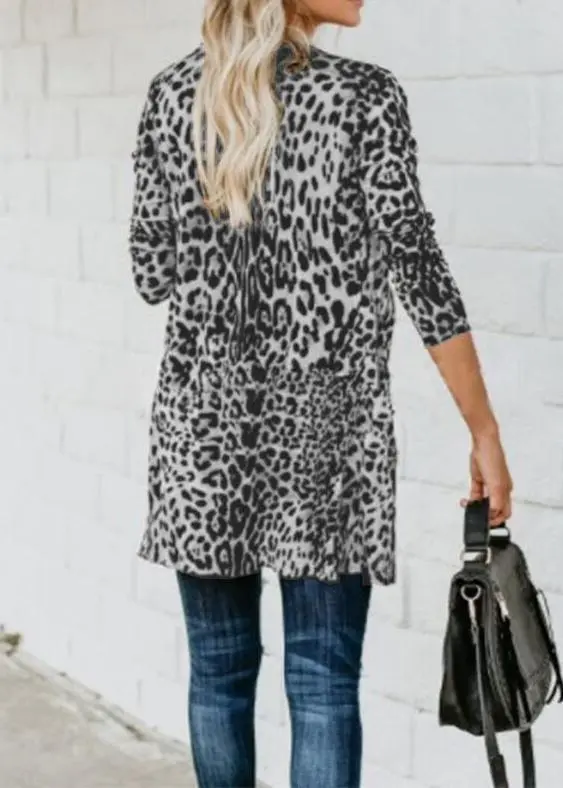 Women Leopard Knit Tops