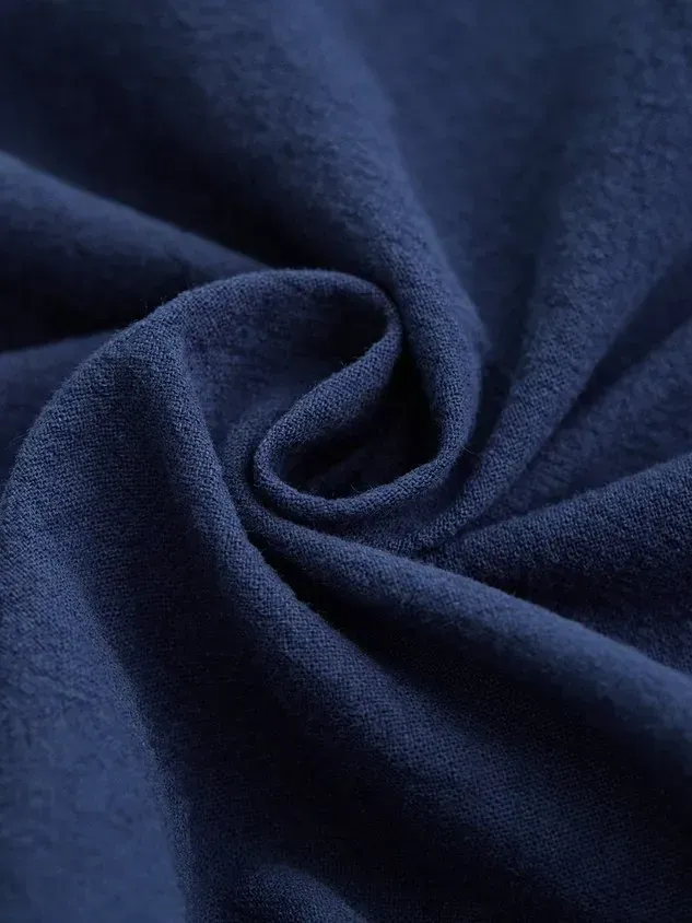 Solid Loosen Casual Cotton V Neck Top