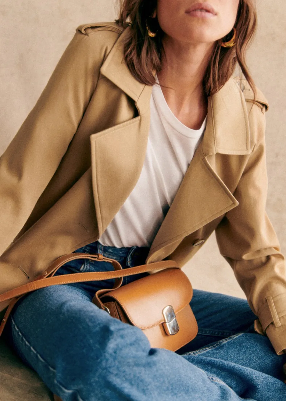 Long Belted Trench Coat