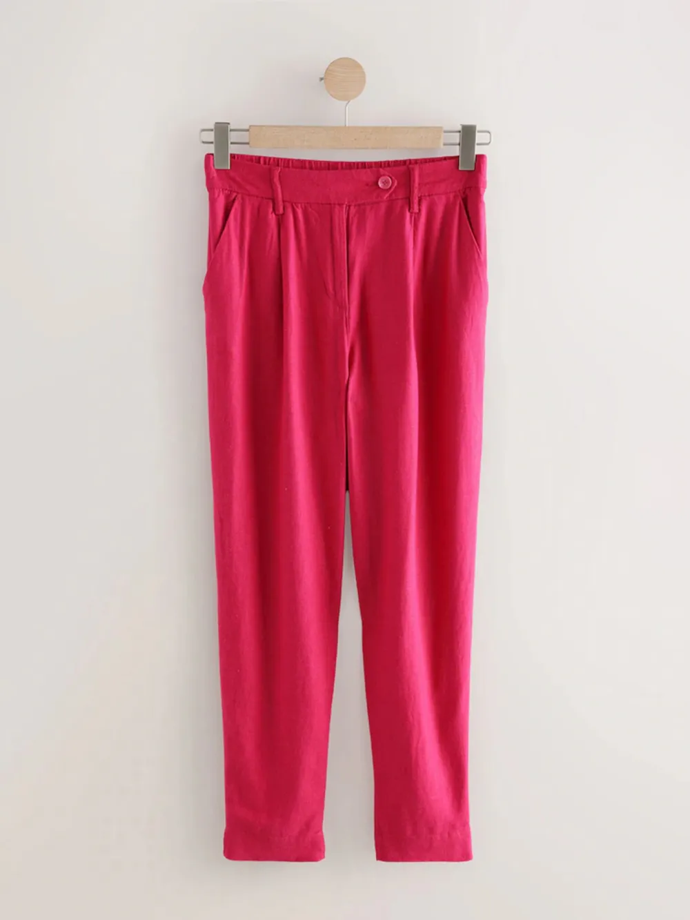 Natural Self-Cultivation Intelligent Barrel-Shaped Linen Pants