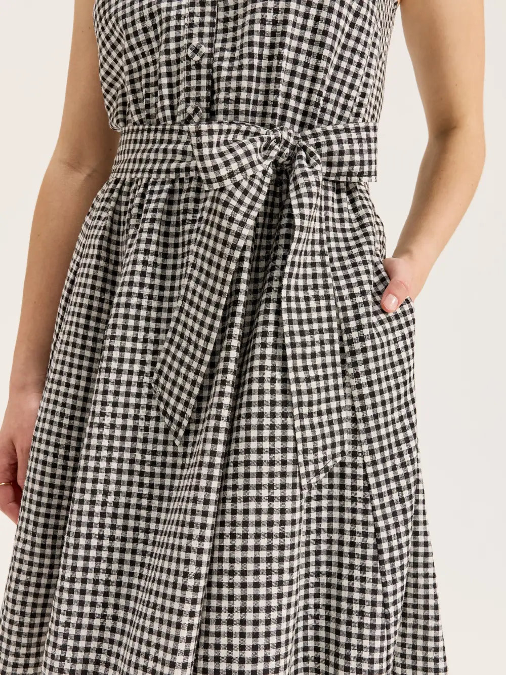 Plaid Sleeveless Mini Dress