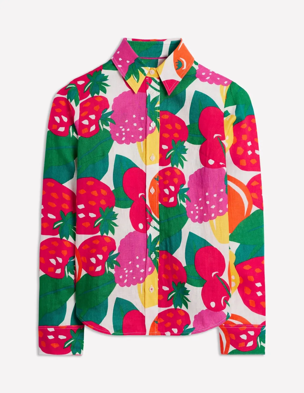 All-Over Print Linen Shirt