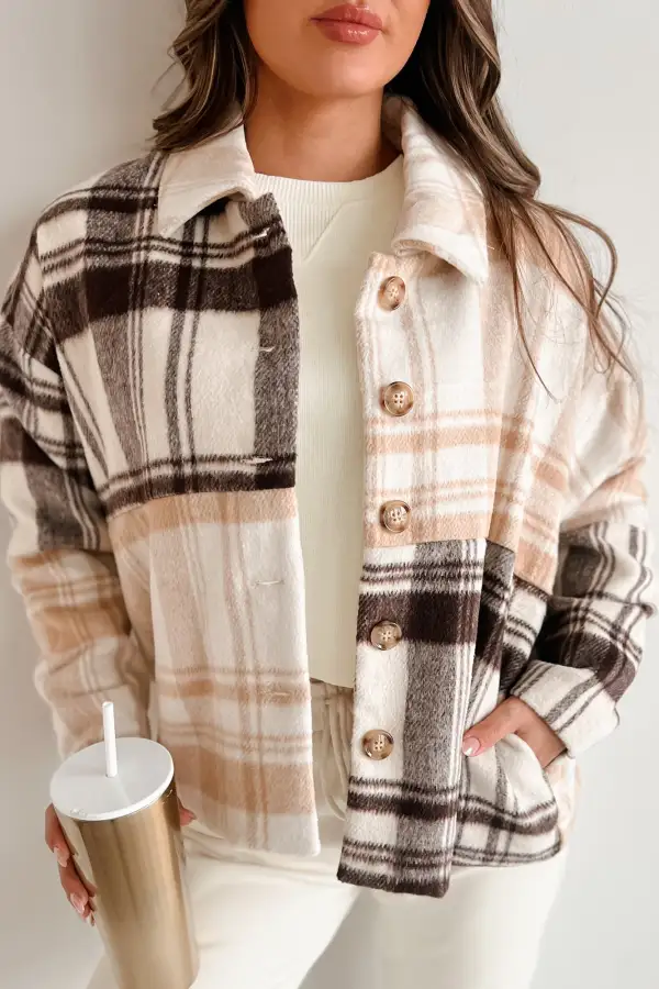 Harvest Mixed Plaid Oversized Jacket